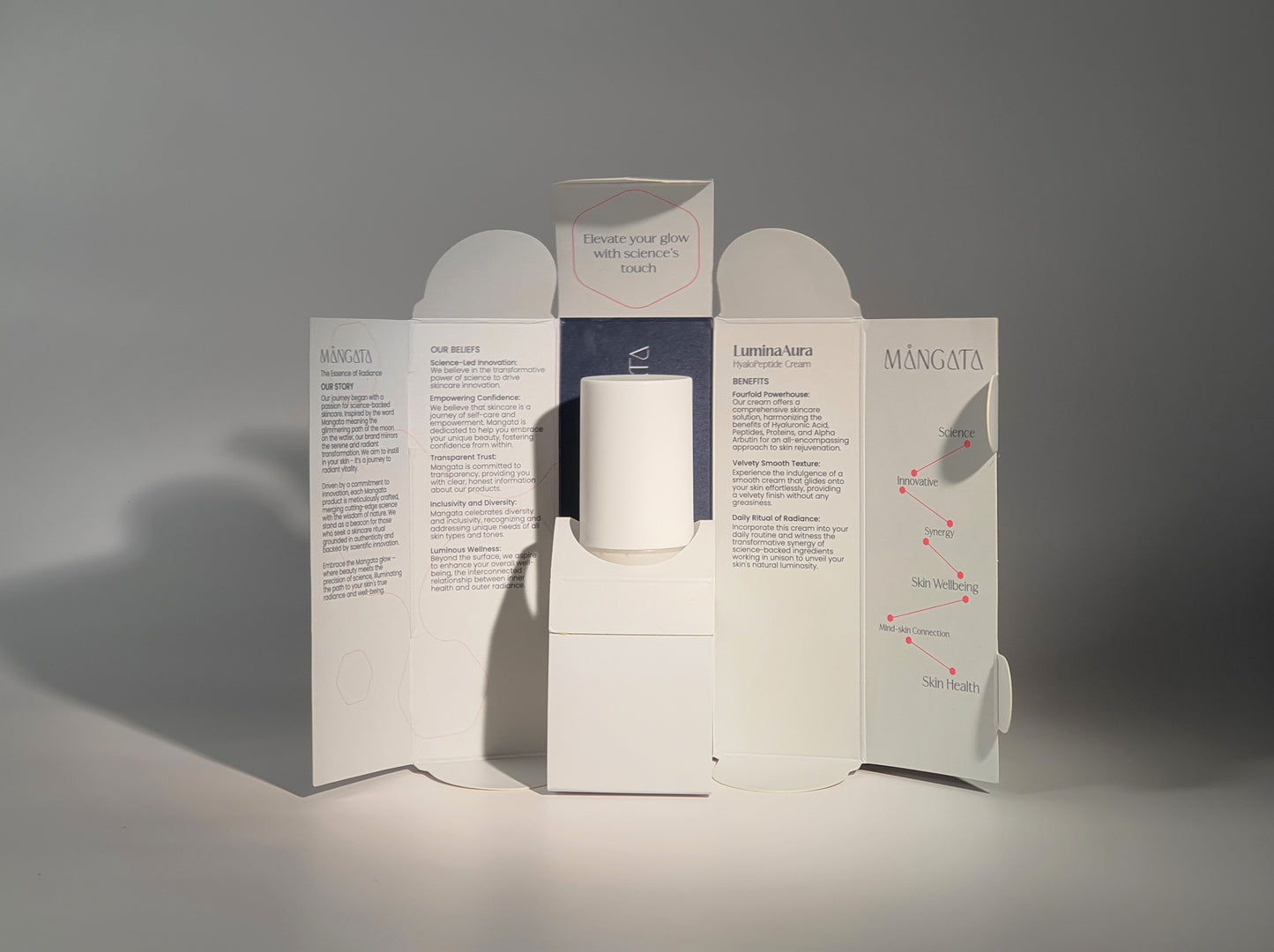 Opened skincare box showing product details and direction.